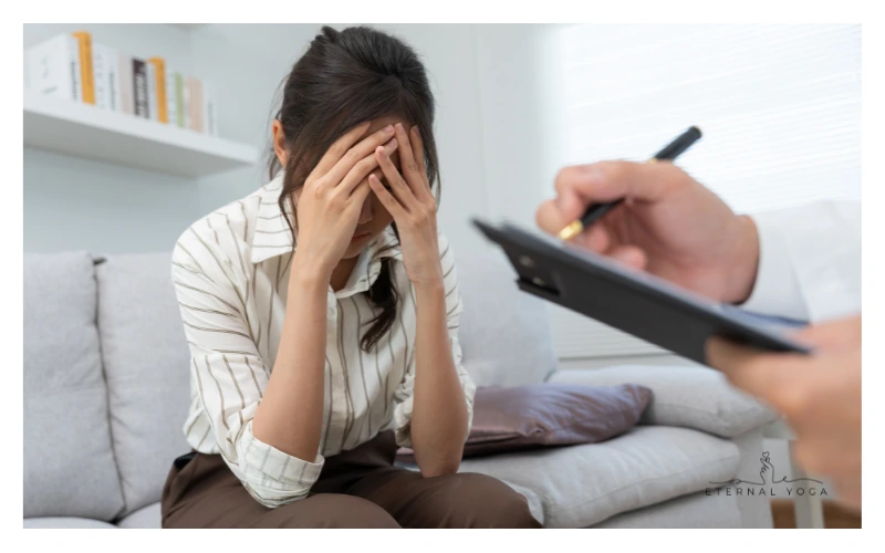A mentally unfit women with a doctor