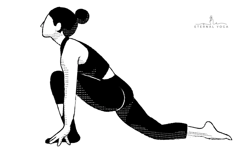 sun salutation equestrian pose 2