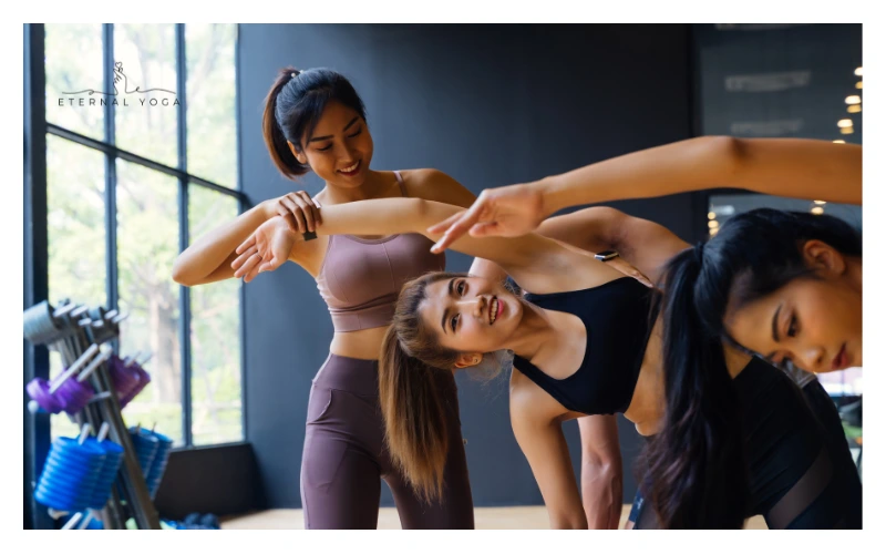 Yoga and Nutrition for Beginners: Yoga Instructor teaching yoga pose