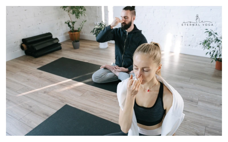 breathing pose of yoga