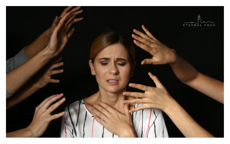 a women in anxiety state